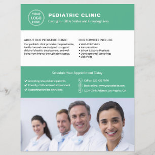 Logo Foto QR Groen Kinderkliniek Dokter Flyer