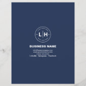 Logo Foto QR Navy Blue Professional Business Flyer (Achterkant)