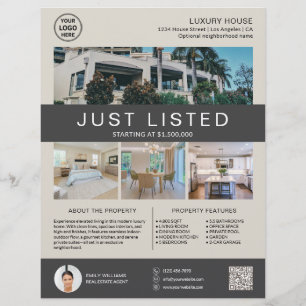 Logo Foto QR Neutraal Te Koop Woning Vastgoed Flyer
