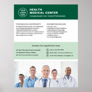Logo Foto QR Zorg Kliniek Dokter Groen Poster