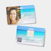 Logo fotoid Ocean Beach Zee Badge (Voor- en achterkant)