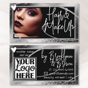 Logo Fotosjabloon Stijlvol Grijs Lijst Hart Luxe Visitekaartje