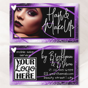 Logo Fotosjabloon Stijlvol Lila Lijst Heart Luxe Visitekaartje