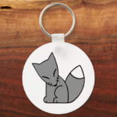 Logo Fox (grijs) Sleutelhanger (Voorkant)