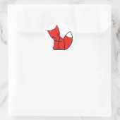 Logo Fox (rood) Ronde Sticker (Tas)