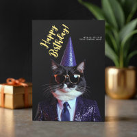 Logo Fun Zwart Wit Kat Zonnebrillen Party Verjaard