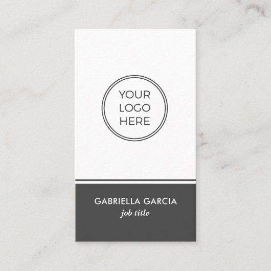 Logo générique gris simple Carte de visite de code (Devant)