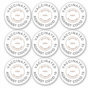 Logo gevaccineerd tegen 19 werknemers sticker