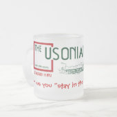 Logo givré d'auberge d'Usonian de tasse (Devant gauche)