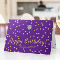 Logo Glitter Gold Confetti Indigo Paars Birthday