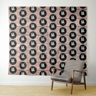 Logo Glitter Hout Step en Repeat Foto Achtergrond Wandkleed