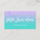 Logo glitter typografie lavender glitter visitekaartje (Voorkant)