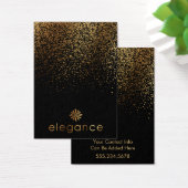 Logo Gold Confetti Black Earring Holding-beeldsche Visitekaartje (Bureau)