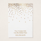Logo Gold Confetti Earring Holder Display Kaart (Achterkant)
