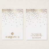 Logo Gold Confetti Porte-oreille Carte d'affichage (Devant & derrière)