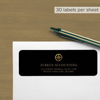 Logo Gold des étiquettes d'adresse de retour