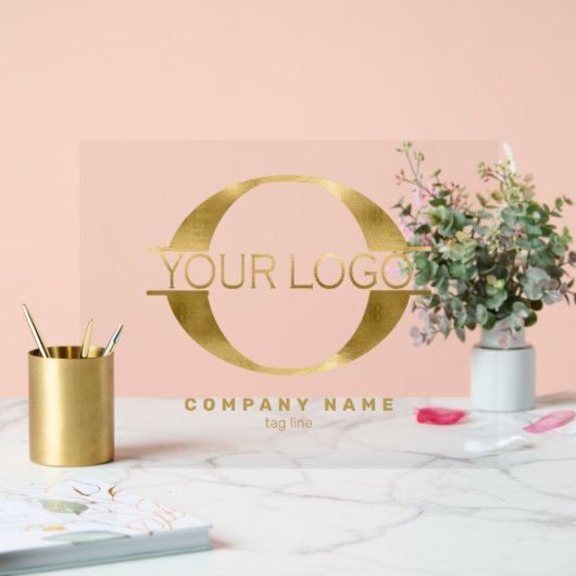 Logo Gold Foil/Bk ID810 Acryl Bord (Huwelijk)