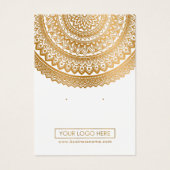 Logo Gold Mandala White Arrière - plan Earring Car (Devant)