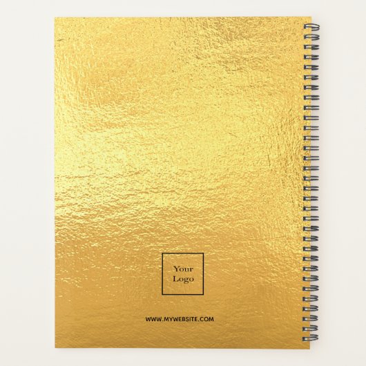 Logo Gold Monogram initialen Business 2026 Planner (Achterkant)