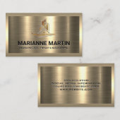Logo Gold Real Estate | Carte de visite métallique (Devant / Derrière)