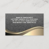 Logo Gold Tree | Carte de visite d'onde métal or (Dos)