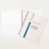 Logo Gold Turquoise Stripes tendance (Devant avec enveloppe)