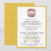 Logo Golfclub Damescompetitie Toernooi Kaart (Voorkant / Achterkant)