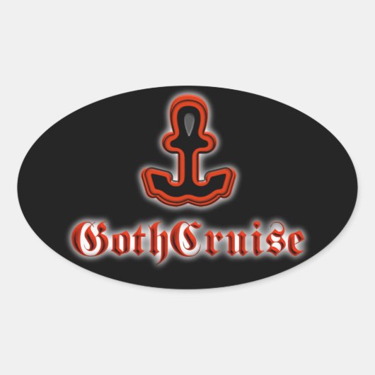 Logo GothCruise Sticker ovale (Devant)