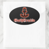 Logo GothCruise Sticker ovale (Sac)