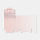 Logo gouden glitter druppelt schoonheidssalon bedankdoosjes (Uitgevouwen)