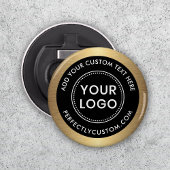 Logo gouden gradiëntgrensdiënt button flesopener