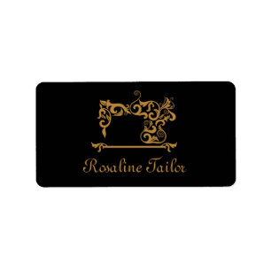 Logo gouden naaimachine etiket