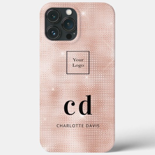 Logo goudmonogram initiaal Case-Mate iPhone case (Achterkant)