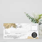 Logo goudpenseelcadeaubon folie (Staand voorkant)