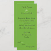 Logo Green Wedding Invitation Kaart (Voorkant / Achterkant)