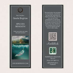 Logo Grey Auteur Promotiemateriaal Bladwijzer Mini Visitekaartjes