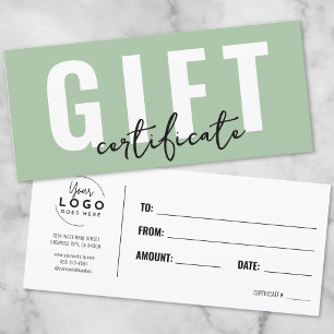 Logo groene cadeaubon voucher