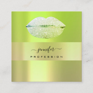 Logo Groene Mint Professional Makeup Artist Vierkante Visitekaartje