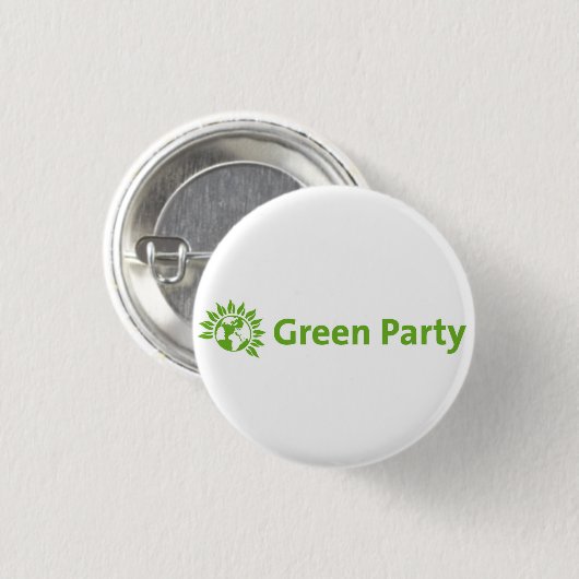 Logo Groene Partij Ronde Button 3,2 Cm (Voorkant /achterkant)