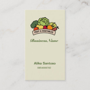 Logo groenten en fruit visitekaartje