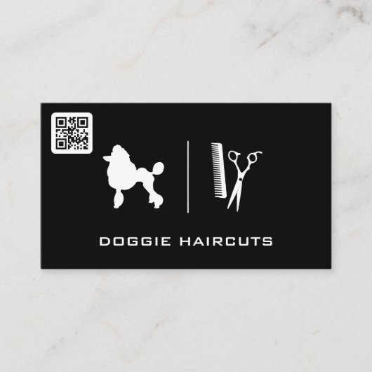 Logo | Grooming | QR-scancode Visitekaartje (Voorkant)