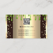Logo Hair Makeup Nails Drift SPA QR Code Drives Visitekaartje (Achterkant)