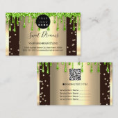 Logo Hair Makeup Nails Drift SPA QR Code Drives Visitekaartje (Voorkant / Achterkant)