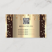 Logo Hair Makeup Nails Drift SPA QR Code Gold Visitekaartje (Achterkant)