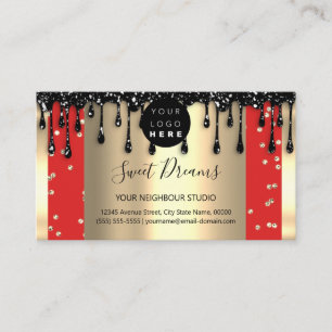 Logo Hair Makeup Nails Drift SPA QR Code Rood Visitekaartje