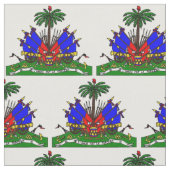 Logo haïtien de tissu de drapeau (Fermer)