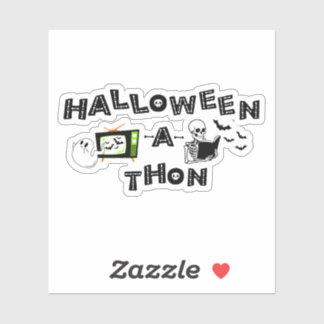 Logo Halloweenathon avec Sticker Skele