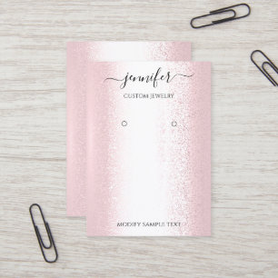 Logo Handmade Jewelry Kaart Pink Rose Visitekaartje