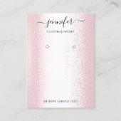 Logo Handmade Jewelry Kaart Pink Rose Visitekaartje (Voorkant)