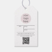Logo Hang Label Prijs Kleding Zorg Hand Made Cadeaulabel (Voorkant)